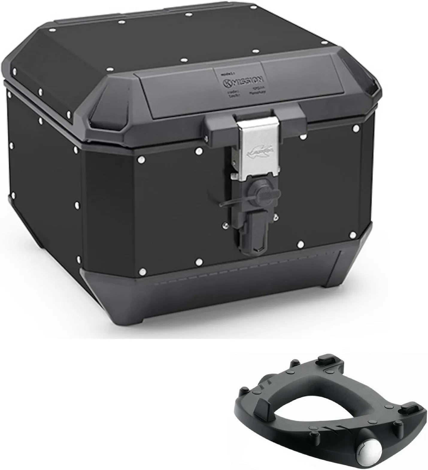 Top Case Kms44B + Rear Rack K'Mission Aluminium - Kappa Moto Compatible With Moto Morini Seiemmezzo Str 650 (2022-2023)