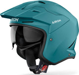 Urban Motorcycle Helmet Airoh Kombakt - Ko102 Thermoplastic Hrt Matte Petrol Green Color Size Xxl