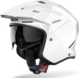 Urban Motorcycle Helmet Airoh Kombakt - Ko14 Thermoplastic Hrt Gloss White Color Size L