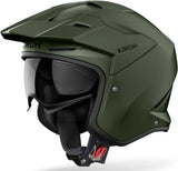Urban Motorcycle Helmet Airoh Kombakt - Ko70 Thermoplastic Hrt Matte Military Green Color Size Xs