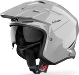 Urban Motorcycle Helmet Airoh Kombakt - Ko99 Thermoplastic Hrt Concrete Grey Gloss Color Size S