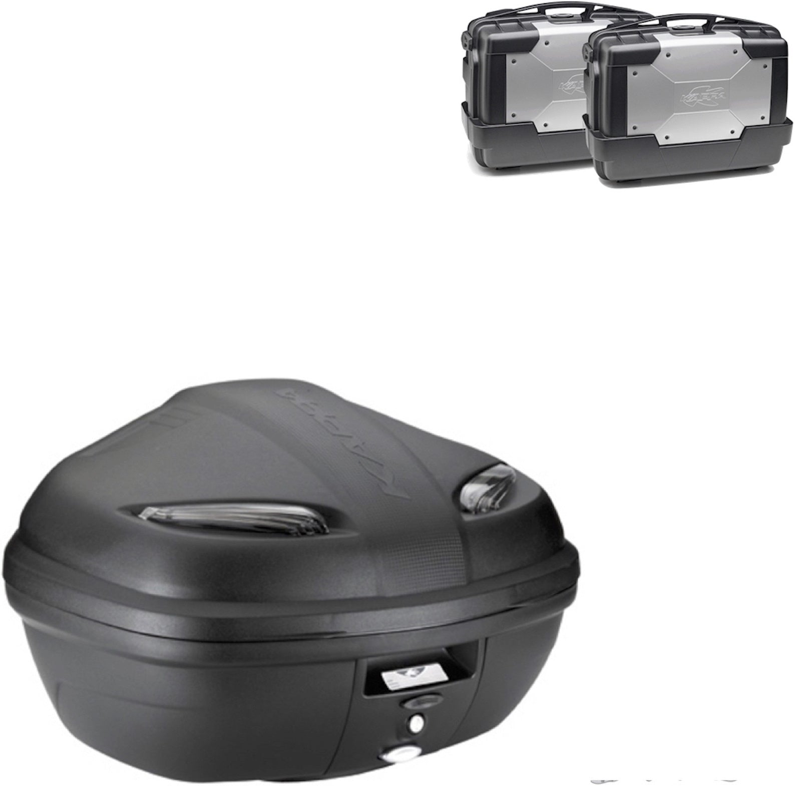 Top Case K47Nt + Side-Cases Kgr33 + Side-Case Holder - Kappa Moto Compatible With Triumph Bonneville T100 (2017-2022)