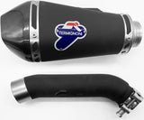 Exhaust Tip With Noise Certification Relevance Steel Black Carbon Cap - Termignoni Compatible With Ktm 390 Duke (2020-2023)