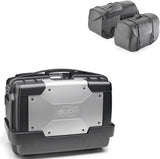 Top Case Kgr33 + Side-Bags Kmlw01 + Side-Case Holder - Kappa Moto Compatible With Honda Nc 750 X - Dct (2014-2015)