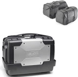 Top Case Kgr46 + Side-Bags Kmlw01 + Side-Case Holder - Kappa Moto Compatible With Honda Nc 700 S (2012-2013)