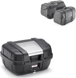 Top Case Kgr52 + Side-Bags Kmlw01 + Side-Case Holder - Kappa Moto Compatible With Honda Nc 700 X (2012-2013)