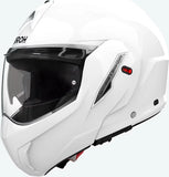 Flip-Up Motorcycle Helmet Airoh Mathisse Ii - Mth214 Thermoplastic Hrt Gloss White Color Size L