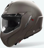 Flip-Up Motorcycle Helmet Airoh Mathisse Ii - Mth291 Thermoplastic Hrt Matte Bronze Color Size Xl