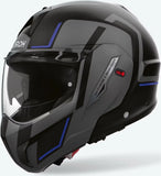 Flip-Up Motorcycle Helmet Airoh Mathisse Ii - Mth2G18 Thermoplastic Hrt Matte Blue Genius Size Xs