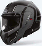 Flip-Up Motorcycle Helmet Airoh Mathisse Ii - Mth2G35 Thermoplastic Hrt Gloss Grey Genius Size Xl