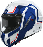 Flip-Up Motorcycle Helmet Airoh Mathisse Ii - Mth2G55 Thermoplastic Hrt Blue Red Gloss Genius Size Xl