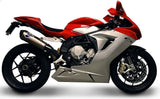 Exhaust Tip Without Sound Certification Relevance Titanium Carbon Cap - Termignoni Compatible With Mv Agusta F3 800 (2012-2020)