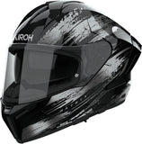 Full-Face Motorcycle Helmet Airoh Matryx - Mxre16 Composite Carbon Gloss Grey Reflex Size L
