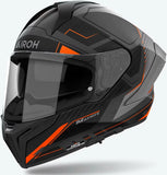 Full-Face Motorcycle Helmet Airoh Matryx - Mxrk32 Composite Carbon Matte Orange Rocket Size Xs