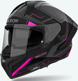 Full-Face Motorcycle Helmet Airoh Matryx - Mxrk54 Composite Carbon Matte Pink Rocket Size S
