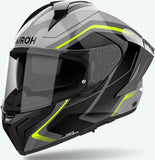 Full-Face Motorcycle Helmet Airoh Matryx - Mxw31 Composite Carbon Gloss Yellow Wide Size Xs