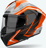 Full-Face Motorcycle Helmet Airoh Matryx - Mxw32 Composite Carbon Gloss Orange Wide Size Xl