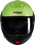 Flip-Up Travelling Motorcycle Helmet Nolan N90-3 Green Impulso / Black Verniciatura Speciale 341 Size S