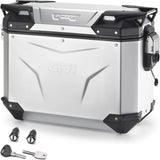 Monokey Cam-Side Trekker Outback Evo Smart Anodized Aluminium Right Side Case + Lock - 37 Lt Givi Trekker Outback Evo Smart Anodized Aluminium Silber Size 37 Lt.