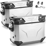 Monokey Cam-Side Trekker Outback Evo Smart Aluminium Side Cases + Locks - 74 Lt Trekker Outback Evo Smart Aluminium - Givi Compatible With Ktm 1290 Super Adventure S (2017-2020)