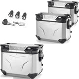 Trekker Outback Evo Smart Anodized Aluminium Top Case + Side Cases - 130 Lt Trekker Outback Evo Smart Anodized Aluminium - Givi Compatible With Honda Crf 1000 L Africa Twin (2018-2019)