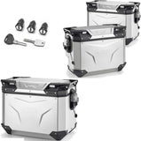 Trekker Outback Evo Smart Anodized Aluminium Top Case + Side Cases R Recessed - 130 Lt Trekker Outback Evo Smart Anodized Aluminium - Givi Compatible With Benelli Trk 702 (2023-2024)