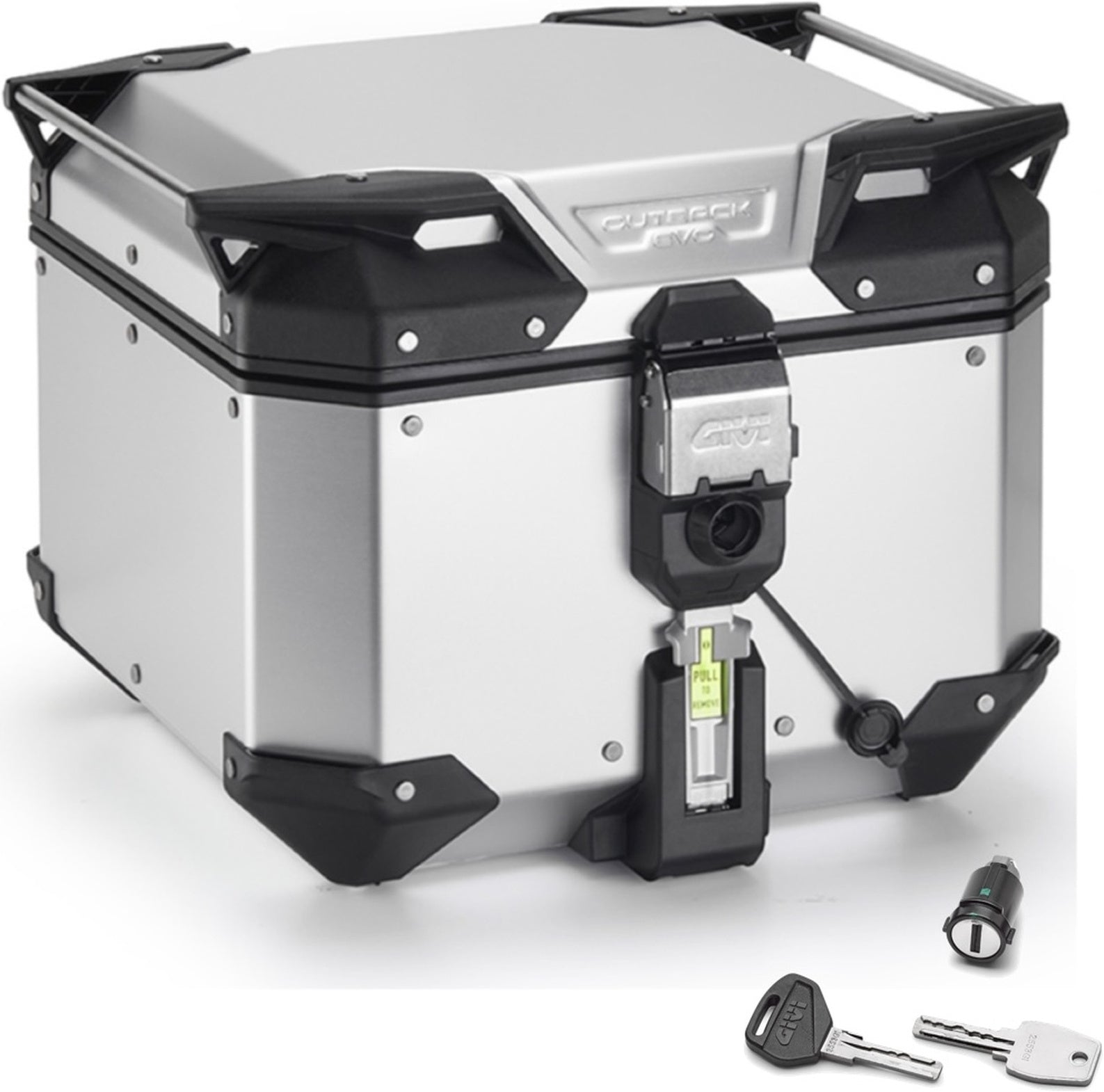 Monokey Trekker Outback Evo Smart Anodized Aluminium Top Case - 42 Lt Trekker Outback Evo Smart Anodized Aluminium - Givi Compatible With Wottan Storm S 300 (2022-2024)