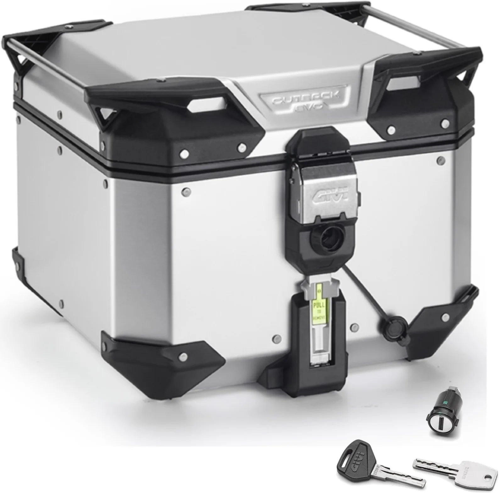 Monokey Trekker Outback Evo Smart Anodized Aluminium Top Case - 42 Lt Trekker Outback Evo Smart Anodized Aluminium - Givi Compatible With Peugeot Xp 400 Allure (2023)