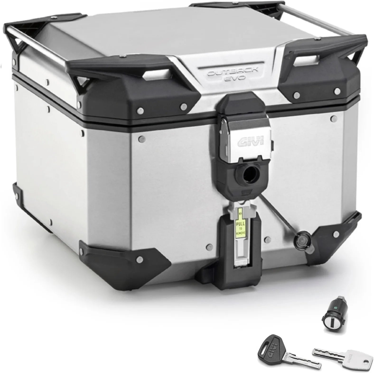 Monokey Trekker Outback Evo Smart Aluminium Top Case - 42 Lt Trekker Outback Evo Smart Aluminium - Givi Compatible With Wottan Storm S 300 (2022-2024)