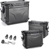 Trekker Outback Evo Smart Aluminium Black Top Case + Side Cases R Recessed - 119 Lt Trekker Outback Evo Smart Aluminium - Givi Compatible With Benelli Trk 702 X (2023-2024)