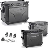 Trekker Outback Evo Smart Aluminium Black Top Case + Side Cases R Recessed - 130 Lt Trekker Outback Evo Smart Aluminium - Givi Compatible With Benelli Trk 702 (2023-2024)