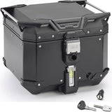 Monokey Trekker Outback Evo Smart Black Aluminium Top Case - 42 Lt Trekker Outback Evo Smart Aluminium - Givi Compatible With Ktm 890 Smt (2023-2024)