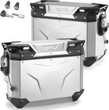 Monokey Cam-Side Trekker Outback Evo Smart Anodized Aluminium Side Cases + Locks - 77 Lt Trekker Outback Evo Smart Anodized Aluminium - Givi Compatible With Ktm 790 Adventure R (2019-2020)