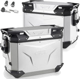 Monokey Cam-Side Trekker Outback Evo Smart Aluminium Side Cases + Locks - 84 Lt Trekker Outback Evo Smart Aluminium - Givi Compatible With Ktm 890 Smt (2023-2024)