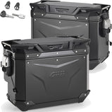 Monokey Cam-Side Trekker Outback Evo Smart Black Aluminium Side Cases + Locks - 84 Lt Trekker Outback Evo Smart Aluminium - Givi Compatible With Ktm 890 Smt (2023-2024)