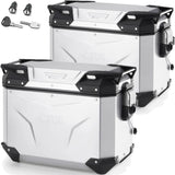 Monokey Cam-Side Trekker Outback Evo Smart Aluminium Side Cases + Locks - 88 Lt Trekker Outback Evo Smart Aluminium - Givi Compatible With Ktm 890 Smt (2023-2024)