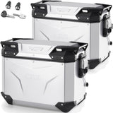 Monokey Cam-Side Trekker Outback Evo Smart Aluminium Side Cases + Locks - 88 Lt Trekker Outback Evo Smart Aluminium - Givi Compatible With Moto Guzzi V85 Tt (2024)