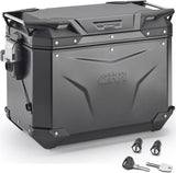 Monokey Cam-Side Trekker Outback Evo Smart Black Aluminium Left Side Case + Lock - 48 Lt Givi Trekker Outback Evo Smart Aluminium Black Size 48 Lt.