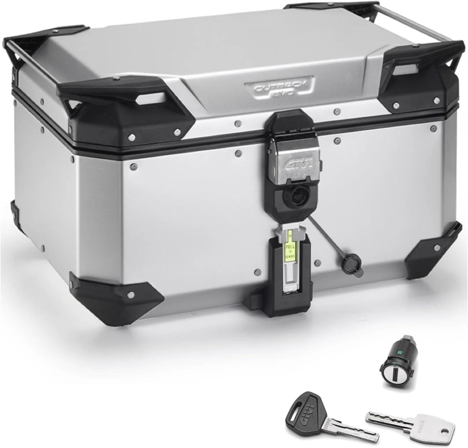 Monokey Trekker Outback Evo Smart Anodized Aluminium Top Case - 58 Lt Trekker Outback Evo Smart Anodized Aluminium - Givi Compatible With Ktm 890 Smt (2023-2024)