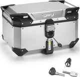 Monokey Trekker Outback Evo Smart Anodized Aluminium Top Case - 58 Lt Trekker Outback Evo Smart Anodized Aluminium - Givi Compatible With Ktm 890 Smt (2023-2024)