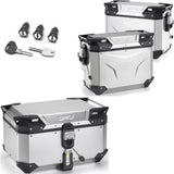 Trekker Outback Evo Smart Anodized Aluminium Top Case + Side Cases R Recessed - 142 Lt Trekker Outback Evo Smart Anodized Aluminium - Givi Compatible With Benelli Trk 702 (2023-2024)