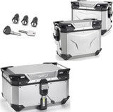 Trekker Outback Evo Smart Anodized Aluminium Top Case + Side Cases R Recessed - 146 Lt Trekker Outback Evo Smart Anodized Aluminium - Givi Compatible With Benelli Trk 702 (2023-2024)