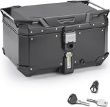 Monokey Trekker Outback Evo Smart Black Aluminium Top Case - 58 Lt Trekker Outback Evo Smart Aluminium - Givi Compatible With Ktm 1290 Super Adventure S (2021-2024)