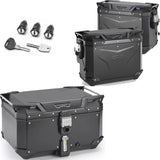 Trekker Outback Evo Smart Aluminium Black Top Case + Side Cases R Recessed - 142 Lt Trekker Outback Evo Smart Aluminium - Givi Compatible With Benelli Trk 702 (2023-2024)