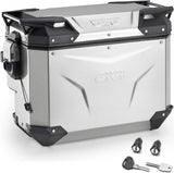 Recessed Monokey Cam-Side Trekker Outback Evo Smart Aluminium Right Side Case + Lock - 40 Lt Givi Trekker Outback Evo Smart Aluminium Silber Size 40 Lt.