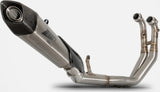 Complete Catalytic Exhaust System With Sound Certification Titanium Endcap Carbon - Zard Compatible With Aprilia Rs 660 (2021-2023)