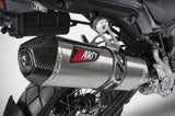 Exhaust Tip With Noise Certification Stainless Steel Endcap Carbon - Zard Compatible With Benelli Trk 502 (2021-2022)