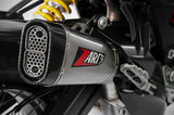 Exhaust Tip With Noise Certification Titanium Endcap Carbon - Zard Compatible With Ducati Multistrada V4 (2021-2023)