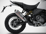 Complete Non-Catalytic Exhaust System With Sound Certification Sabbia Stainless Steel - Zard Compatible With Ducati Desert-X (2022-2023)
