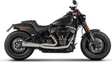 Complete Catalytic Exhaust System With Sound Certification Stainless Steel Endcap Aluminium Black - Zard Compatible With Harley-Davidson Fatboy M8 (2016-2023)